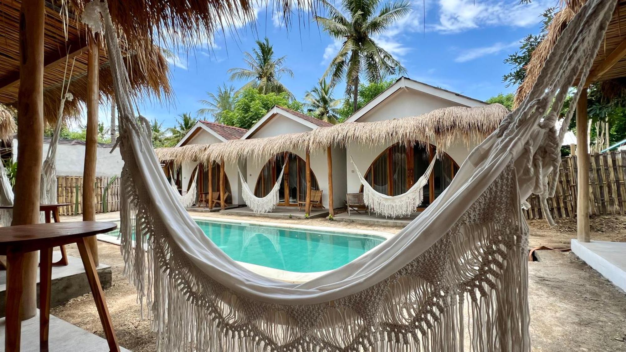 Rumah Canaria Bungalow Gili Trawangan Luaran gambar