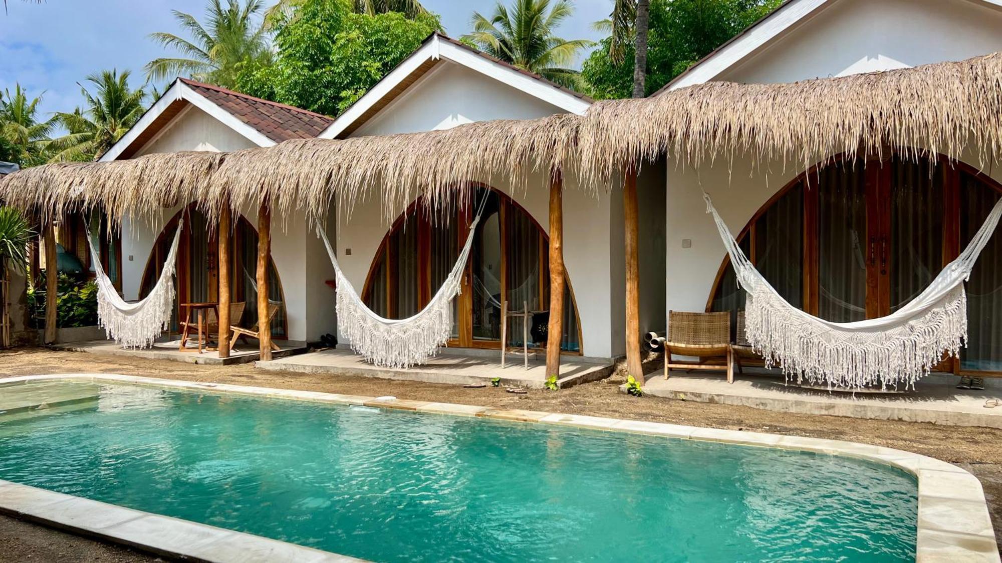 Rumah Canaria Bungalow Gili Trawangan Luaran gambar