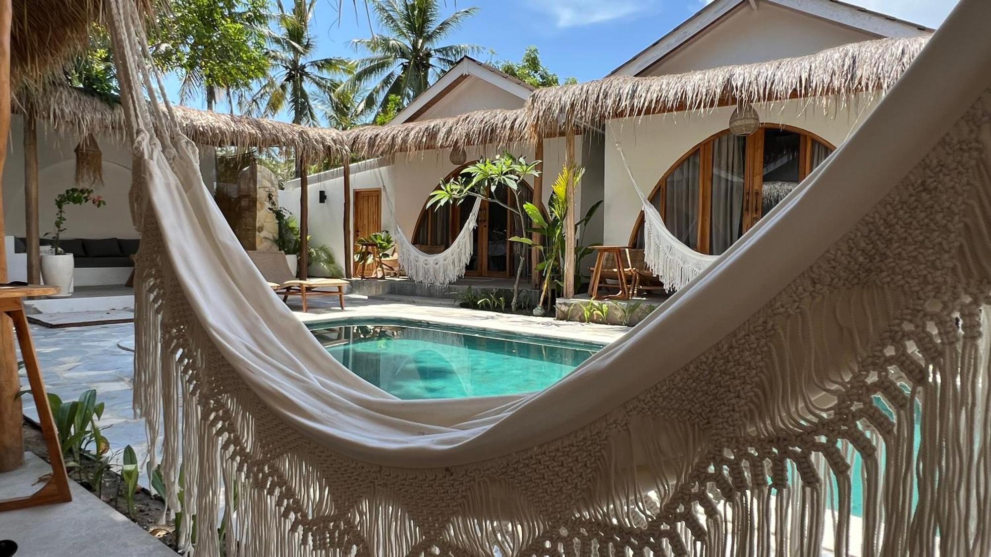 Rumah Canaria Bungalow Gili Trawangan Luaran gambar